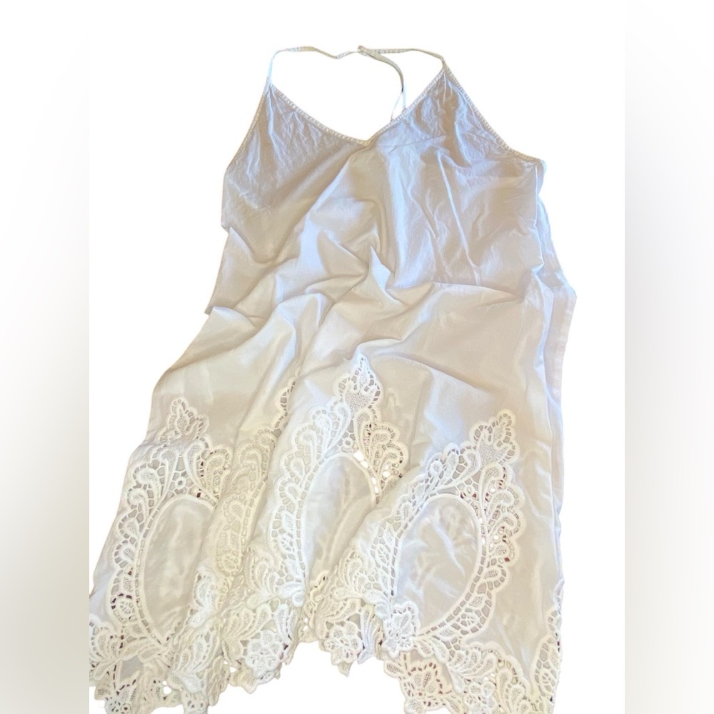 Free People Intimately White Cotton Slip Dress Women’s S Boho Indie Fairy Beach